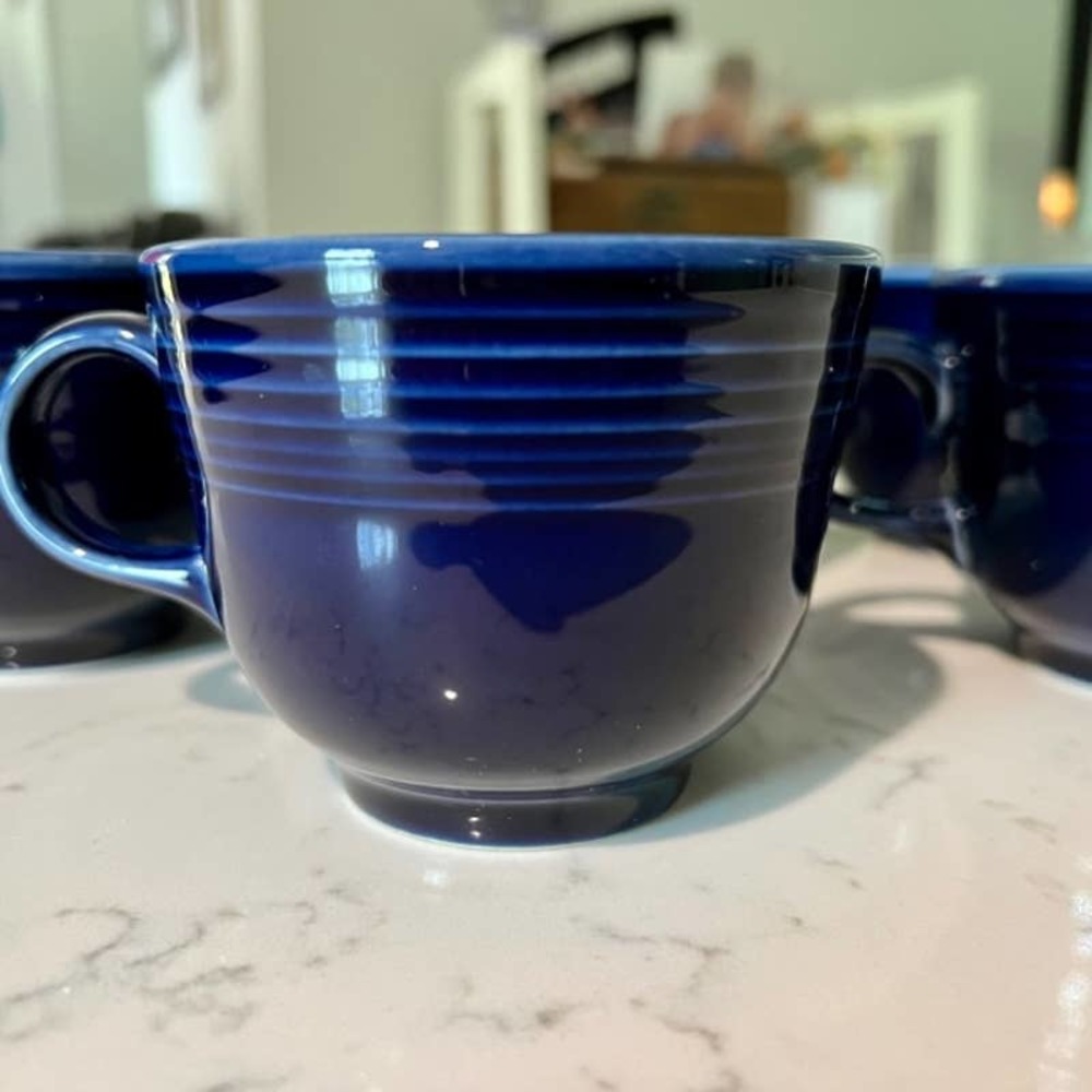 Fiestaware Cobalt Tea Cups (Lot of 8)
